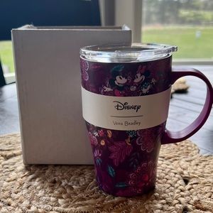 Vera Bradley Mickey and Minnie Sweet Floral stainless steel mug